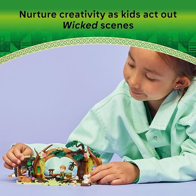 LEGO Wicked Elphaba’s Retreat Building Toy - Elphaba & Fiyero Toy Figures and Playset with Forest Friends - Pretend Play Building Blocks for Kids, Ages 7+ - Wicked Gift for Girls & Boys - 75687