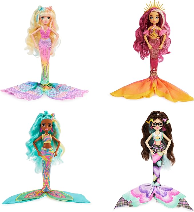 MERMAID HIGH, Spring Break Searra Mermaid Doll & Accessories with Removable Tail and Color Change Hair Streak, Kids Toys for Girls Ages 4 and up