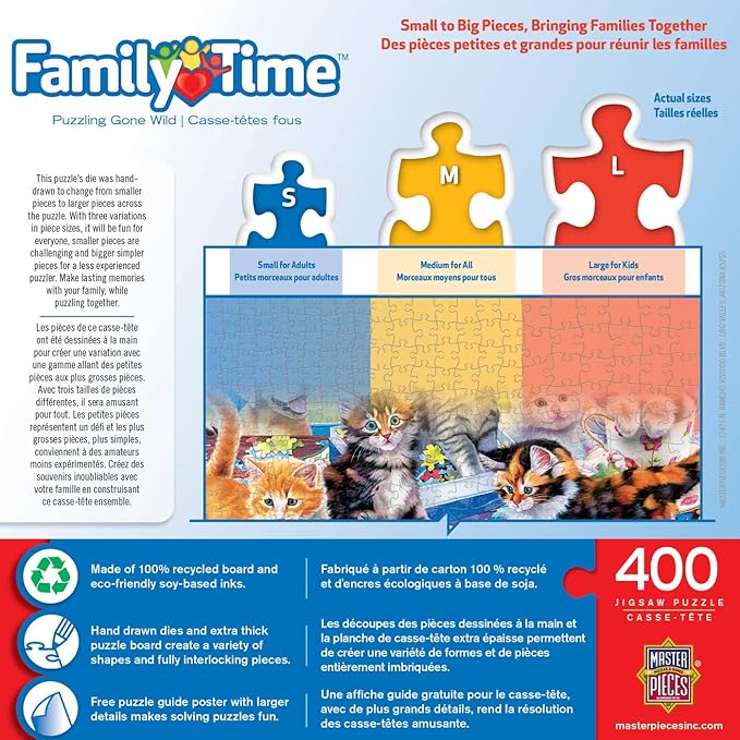 Masterpieces 400 Piece Jigsaw Puzzle for Adults, Family, Or Kids - Puzzling Gone Wild - 18"x24"