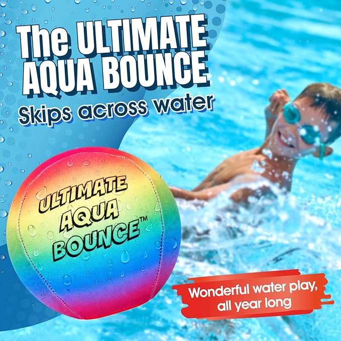 Activ Life Ultimate Skip Ball, Large 3" - 2 Water Skip Balls with 1 Skip Disc - Water Bouncing Ball Set for Beach, Pool & Lake Games - Fun Summer Toys for Kids, Teens, Adults & Families