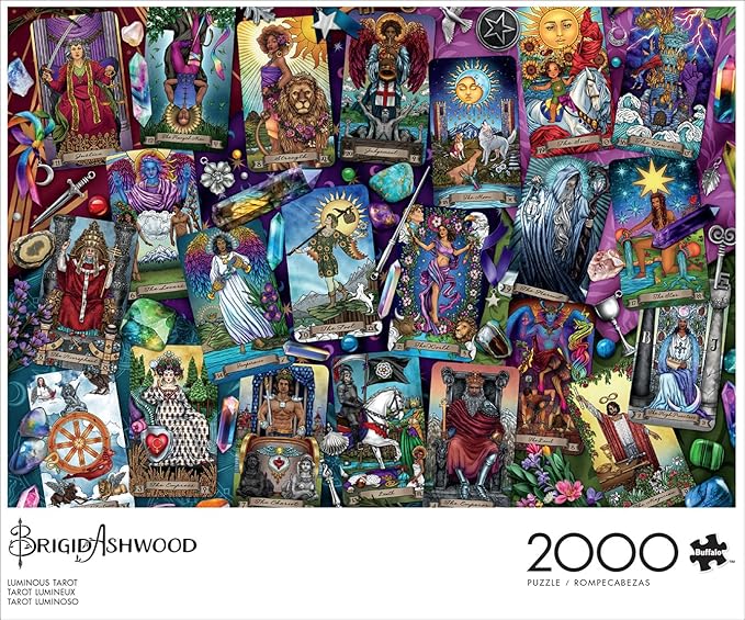 Buffalo Games – Luminous Tarot – Brigid Ashwood – Art & Photo Collection – 2000 Piece Jigsaw Puzzle Colorful Puzzle for Adults – Precision-Cut Pieces