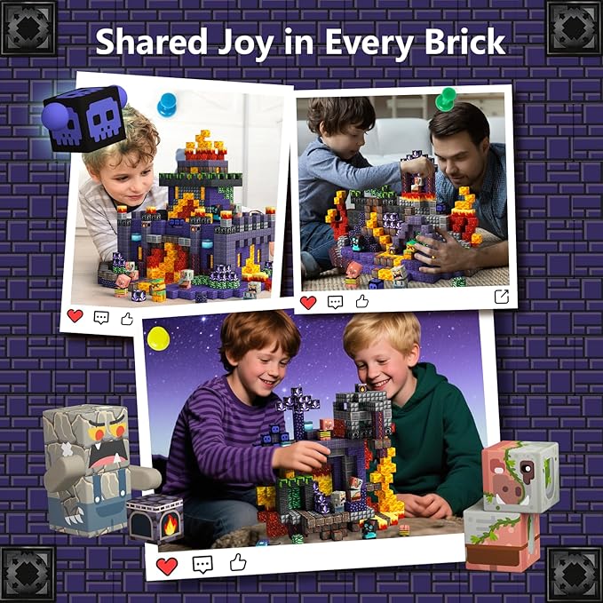 idoot 100PCS Magnetic Blocks - STEM Magnet Building Toys for Kids 3+, Birthday Gifts for Boys & Girls (0.8inch)