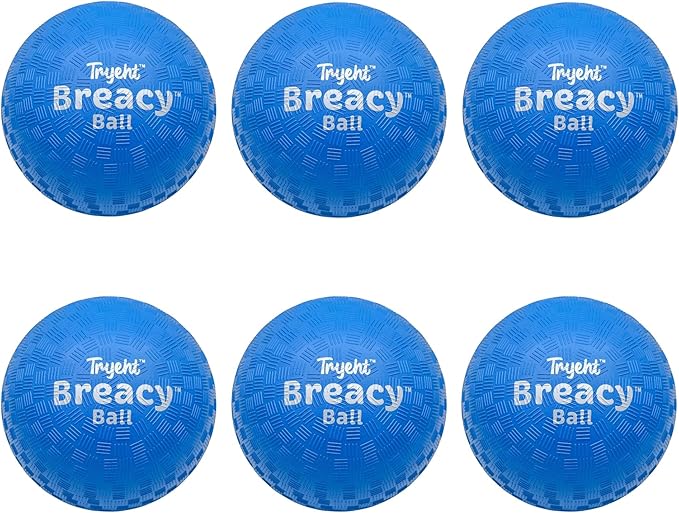 Self Inflating Ball 5", Rubber New Feel Breacy Ball, Hi Bouncy, Never Need Pump, Neon Blue, Playground Balls, Handball, Dodgeballs, Picnic and School Play in and Outdoor