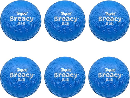 Self Inflating Ball 5", Rubber New Feel Breacy Ball, Hi Bouncy, Never Need Pump, Neon Blue, Playground Balls, Handball, Dodgeballs, Picnic and School Play in and Outdoor