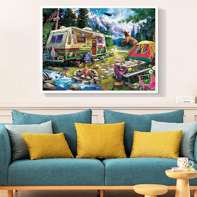 300 Piece Puzzle for Adults, Wild Animal Jigsaw Puzzles 300 Pieces, Recycled Cardboard Large Piece Jigsaw Puzzles 300 Pieces, Engaging Educational Toys Great Gift for Boys Girls, 20.5x15 in