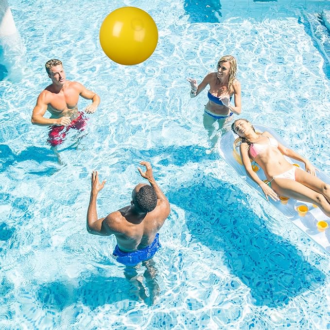 4 Pcs Inflatable Beach Ball 20 inch Swimming Pool Balls Summer Outdoor Decor Beach Balls Ornaments Floatable Ball for Swimming Pool Birthday Party Supplies