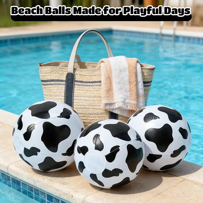 12 Pack Beach Ball Set, Reusable Colorful Inflatable Ball with Vacuum Storage Bag for Pool Party, Beach Games