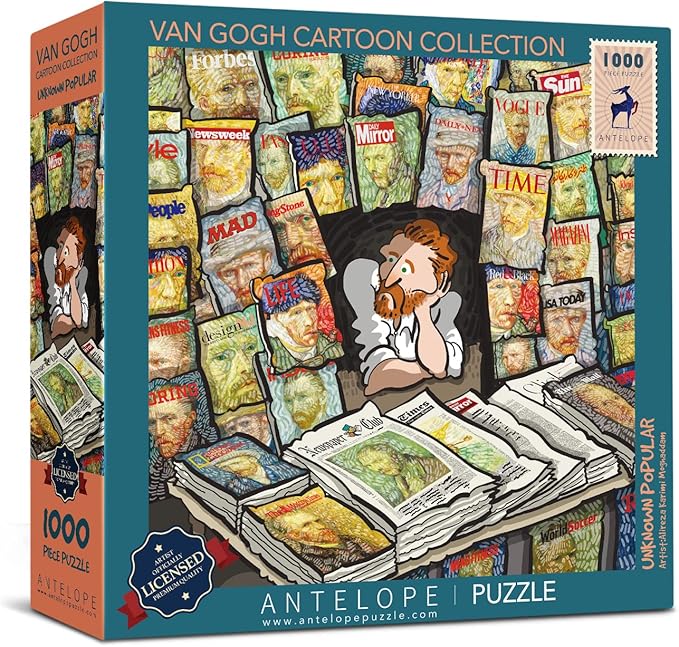 Antelope - 1000 Piece Puzzle for Adults, Van Gogh Jigsaw Puzzles 1000 Pieces by Artist Alireza Karimi Moghaddam, 22" x 22", Van Gogh Jigsaw Puzzle, (Unknown Popular)