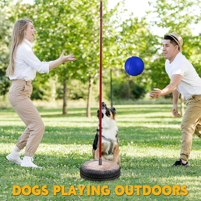 Shappy Tetherball Soft Tether Balls and Rope Set Game Replacement Tetherball Set Rubber Tether Ball Equipment for Kids Adults Indoor Outdoor Playground Yard Backyard Play