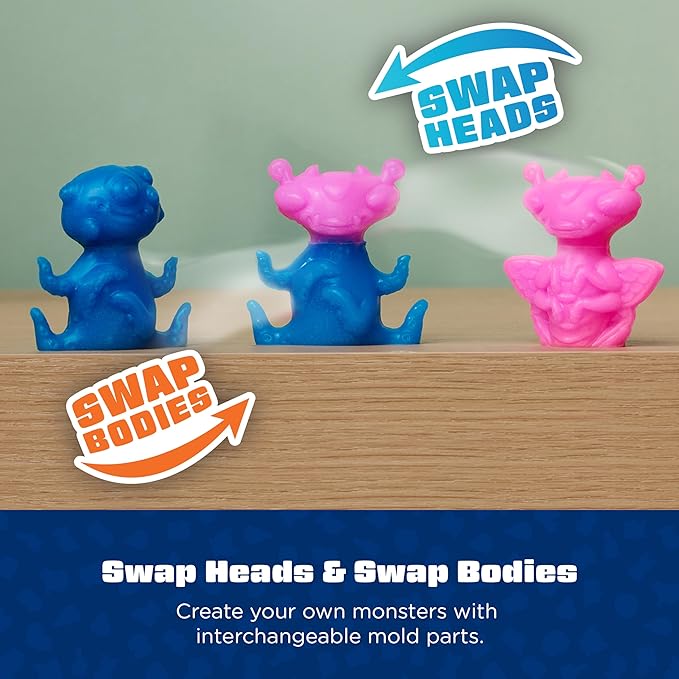 Elmer's Squishies Mix and Match, Kids DIY Activity, Squishy Toys Kit, Creates 4 Mix and Match Characters, 24 Piece Set - Slime Fun, Arts & Crafts, Creative Gift for Ages 6+