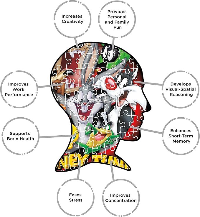 AQUARIUS Looney Tunes Puzzle (1000 Piece Jigsaw Puzzle) - Glare Free - Precision Fit - Virtually No Puzzle Dust - Officially Licensed Looney Tunes Merchandise & Collectibles - 20 x 28 Inches