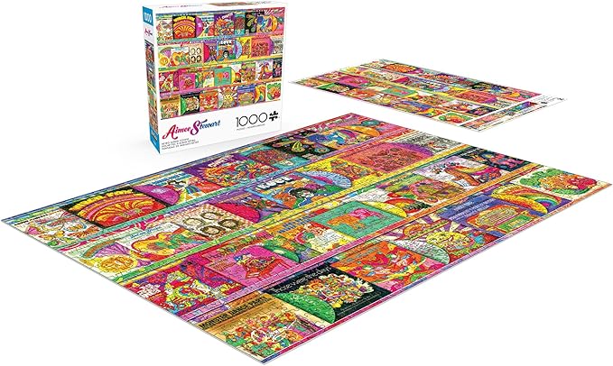 Buffalo Games - Aimee Stewart - Retro Album Covers - 1000 Piece Jigsaw Puzzle for Adults -Challenging Puzzle Perfect for Game Nights - Finished Size is 26.75 x 19.75