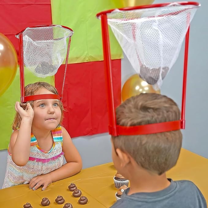 Fairly Odd Novelties Poop Shoot! Head Hoop Game – Hilarious Poop Emoji Toss Game for Family & Friends, Fun White Elephant Gag Gift