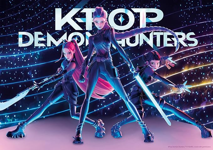 Buffalo Games – HUNTR/X - 500 Piece Kpop Demon Hunters Foil Jigsaw Puzzle - Colorful Puzzles – Precision-Cut Pieces, Beautiful Artwork, and Hours of Fun