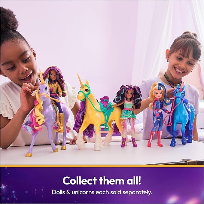 Unicorn Academy, River with 2 Riding Accessories, 11”, Compatible with Isabel, Dolls & Unicorn Toys for Girls Ages 4 and up