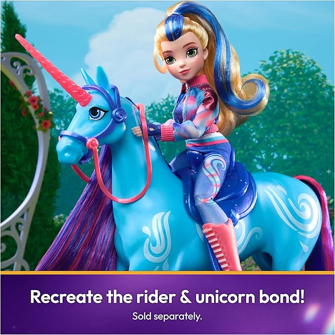 Unicorn Academy, River with 2 Riding Accessories, 11”, Compatible with Isabel, Dolls & Unicorn Toys for Girls Ages 4 and up