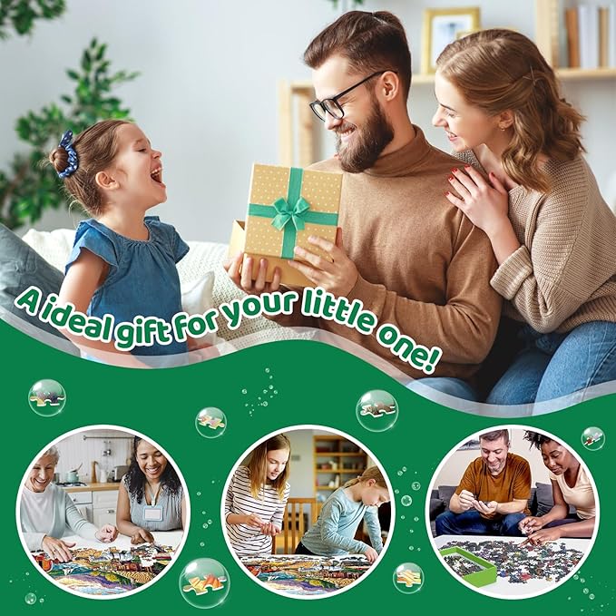 Jigsaw Puzzle, 500 Piece Jigsaw Puzzle for Adults Kids, Lakeside Camping Horse Dog Puzzle 500 Pieces, Birthday for Family Game Nights, Finished Size 20.5 x 15 in