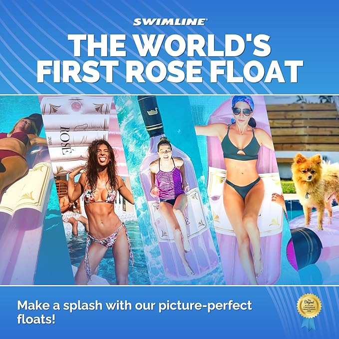 SWIMLINE Inflatable Swimming Pool Float Lounger Raft Mattress, Fun Mat, Rosé Classic Edition, Pink
