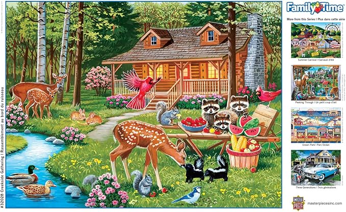 MasterPieces 400 Piece Jigsaw Puzzle for Adults, Family, Or Youth - Creekside Gathering - 18"x24"
