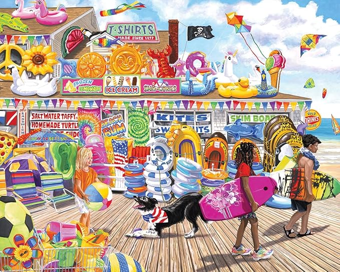 White Mountain 500 Piece Jigsaw Puzzle Summer Beach Puzzles with Large Pieces Gift for Adults 18"x24" - Float Shop