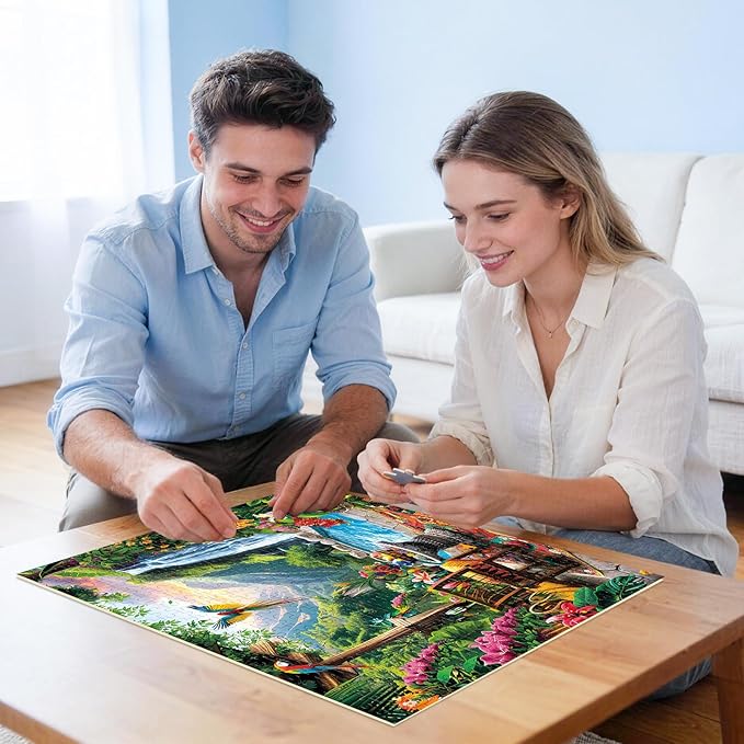 500 Pieces Puzzle for Adults Mountain Forest Jigsaw Puzzle 500 Pieces Recycled Cardboard Jigsaw Puzzles for Adults Family Challenging Game Home Decor Gift Toy for Teens Seniors 20.5 * 15 inch
