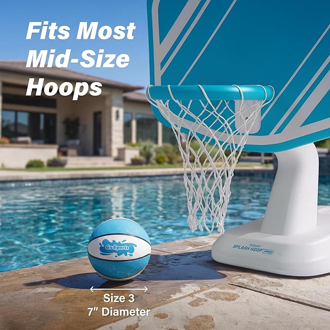 GoSports Water Basketballs 2 Pack - Choose Between Size 3 and Size 6, Great for Swimming Pool Basketball Hoops
