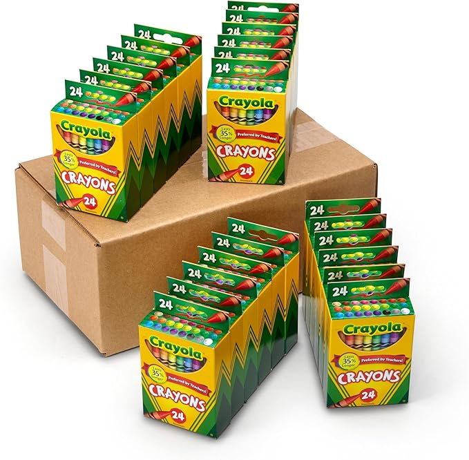 Crayola Crayons Bulk (72 Packs), Coloring Book Supplies, Presharpened Crayons for Kids, Stocking Stuffers, Preschool Classroom Supplies, Gifts, Ages 3+