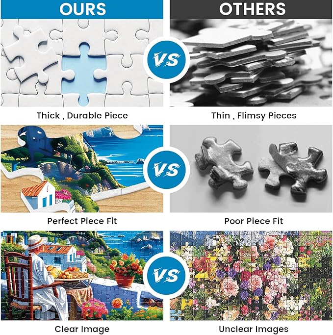 500 Piece Puzzles for Adults, seafront Jigsaw Puzzle, Nature Landscape Jigsaw Puzzle, Creative Games and Holiday Party Gifts, Fun and Challenging Family Games 20.5×15 in