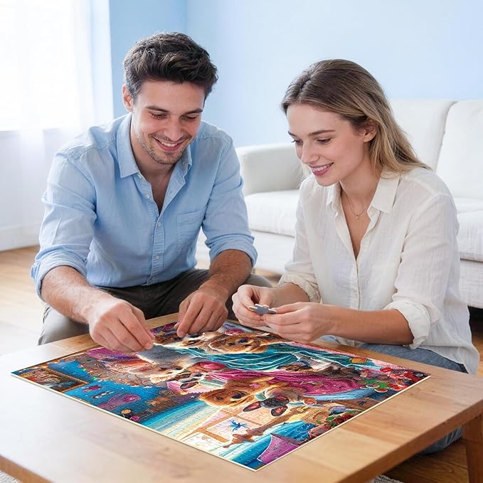 500 Pieces Puzzle for Adults Puzzle Dog Room Jigsaw Puzzle 500 Pieces Recycled Cardboard Jigsaw Puzzles for Adults Family Challenging Game Home Decor Gift Toy for Teens Seniors 20.5 * 15 inch