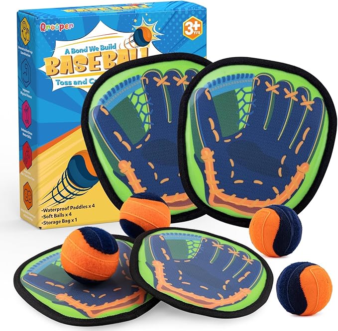 Toss and Catch Ball Game Kids Toys for 3 4 5 6 7 8 Year Old Boys Girl Birthday Gift, Outdoor Games Yard Play Beach Pool Toys for Kids Age 4-8 8-12 Toddler Baseball Glove