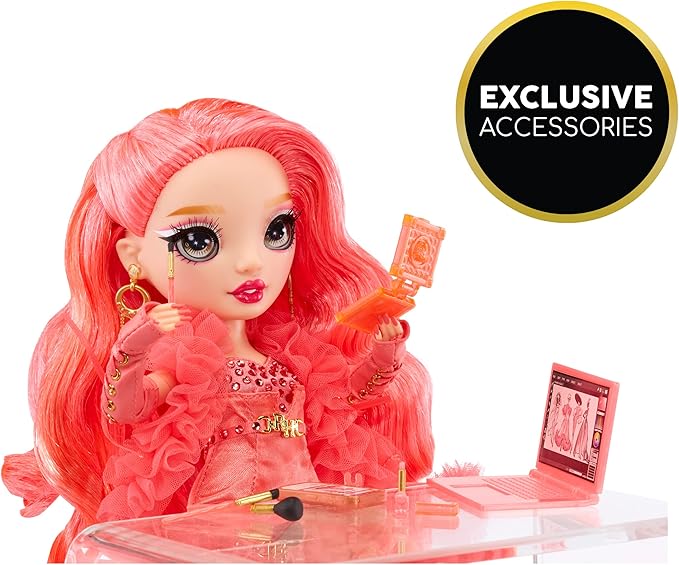 Rainbow High Priscilla- Pink Fashion Doll. Fashionable Outfit & 10+ Colorful Play Accessories. Great Gift for Kids 4-12 Years Old and Collectors.