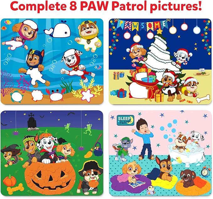 Skillmatics Dot It Sticker Art - PAW Patrol, Mess-Free Fun for Kids, 500+ Stickers, Craft Kits, DIY Scrapbooking Activity, Travel Toys, Gifts for Boys & Girls Ages 3, 4, 5, 6, 7