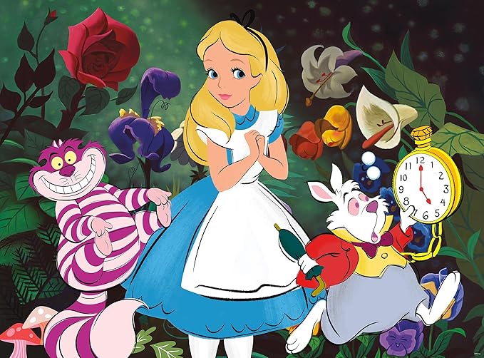 Buffalo Games - Silver Select - Disney - Alice in Wonderland, Alice and Friends - 1000 Piece Jigsaw Puzzle for Adults -Challenging Puzzle Perfect for Game Nights