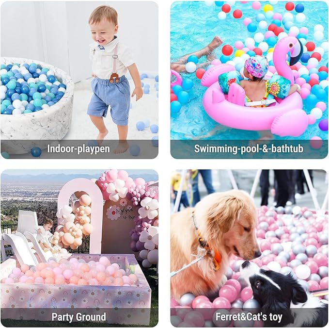 STARBOLO Ball Pit Balls for Toddlers Phthalate Free BPA Free Non-Toxic Crush Proof Play Balls for Toddlers Kids Pool Playhouse Pack of 100 200 500