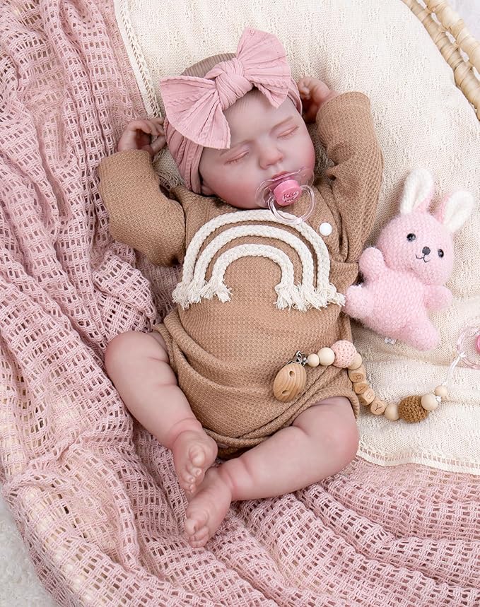 Aori Realistic Reborn Baby Dolls - Real Life Like Newborn Baby Doll with Flexible Limbs, Weighted Soft Body Real Looking Reborn Doll Set with Outfit for Kids 3+, Parents, Elderly and Collectors