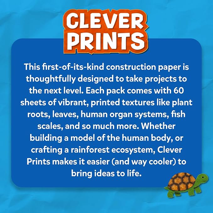 Skillmatics Life Science Construction Paper for Kids - 60 Double-Sided Printed Sheets (9x12), Patterned Craft Paper for Art Projects, Science Activities, DIY Crafts, Scrapbooking & School Supplies