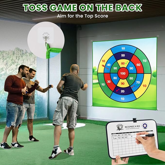 Battle Golf Game Chipping Practice Mat, Perfect for Chipping and Swing Training, Backyard Games Golf Hitting Mat, Ideal for Golf Parties and Fun Activities