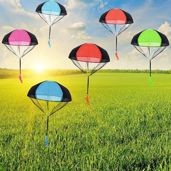 Parachute Tangle-Free Throwing Parachute Outdoor Flying,No Assembly Required Stocking Stuffers Party Favors,Classroom Prize,Birthday Gift,Novelty and Gag