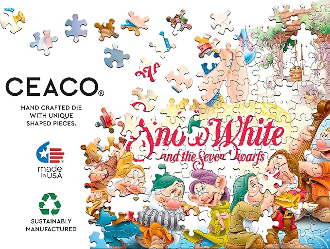 Ceaco - Disney - Snow White Poster - 1000 Piece Puzzle for Adults - Challenging and Perfect for Game Nights - Finished Puzzle Size 26.25 x 19.75