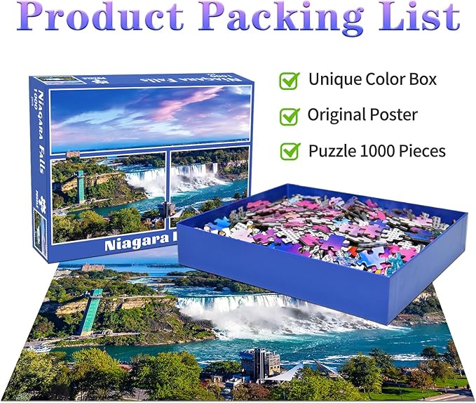 Jigsaw Puzzles for Adults 1000 Piece Puzzle for Adults 1000 Pieces Puzzle 1000 Pieces-Niagara Falls
