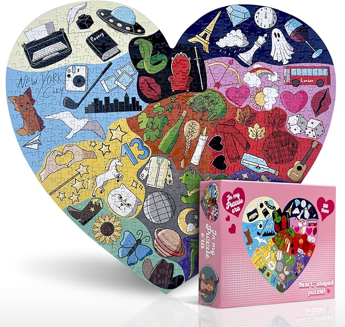 ERAS Puzzle Heart Shaped, Jigsaw Puzzles – Puzzles for Adults, Gift for Couples, Friends & Puzzle Lovers – Premium Quality Pieces (500 Pieces)