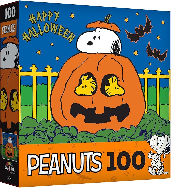 RoseArt - Peanuts - Happy Halloween - 100 Piece Jigsaw Puzzle for Kids and Adults