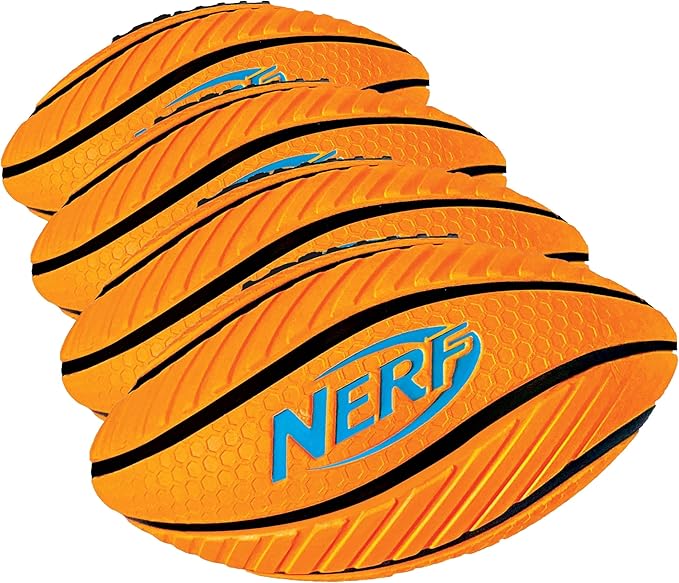 Nerf Kids Foam Football - Spiral Grip Mini Soft Foam Football for Kids - Easy Grip Junior Ball - 8.5"