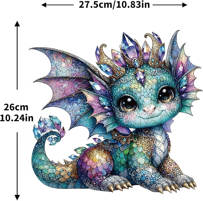 Wooden Puzzles for Adults, Dragon Wooden Puzzles 200 Pieces, Irregular Animals Fun Puzzles for Adults