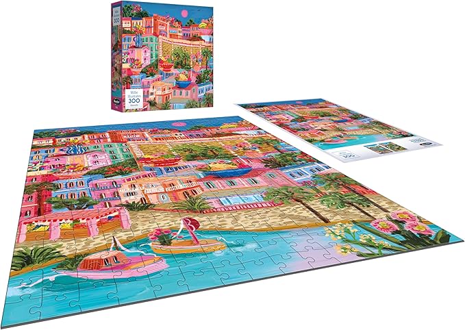RoseArt - Millie Illustrates - Marseille France - 300 Piece Jigsaw Puzzle, Colorful Modern Travel Art Illustrated Puzzles for Adults