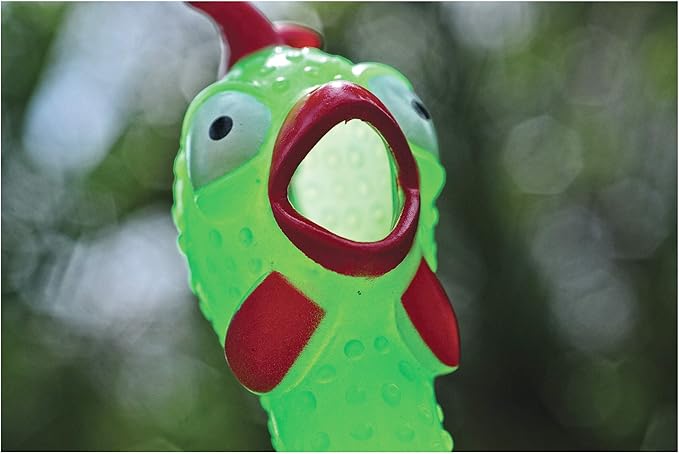 Animolds Squeeze Me Rubber Chicken Toy | Screaming Squeaky Chicken for Kids & Dogs | Novelty Prank Gag Gift (1 Pack Glow in The Dark)