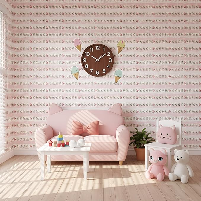 Flutesan 3 Pcs Miniature Dollhouse Wallpaper and Flooring Peel and Stick 1:12 Scale Self Adhesive Doll House Wallpaper DIY Mini Dollhouse Accessories 8.27 x 11.69 Inch(Pink Flower)