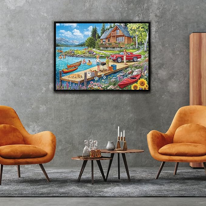 Holiday Estate Puzzles for Adults 1000 Pieces, Jigsaw Puzzles for Adults 1000 Piece, Challenging Game Toys, Impossible Puzzle, Family Decoration Puzzle