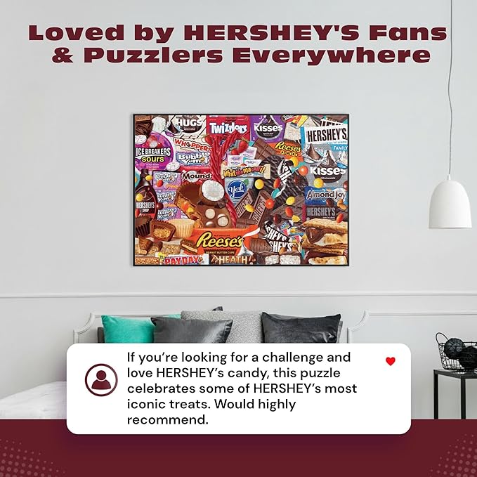 Puzzles for Adults 2000 Pieces – Buffalo Games Deluxe Collage Hershey's Jigsaw Puzzle, Challenging 2000 Piece Puzzle for Adults, Premium Quality with Poster