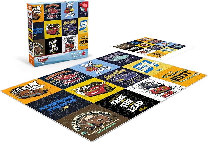 Ceaco - Disney - Pixar - Cars - Grand Prix - Large Piece Jigsaw Puzzle for Adults - Challenging Puzzle Perfect for Game Nights - Finished Size is 21.25 x 15.00
